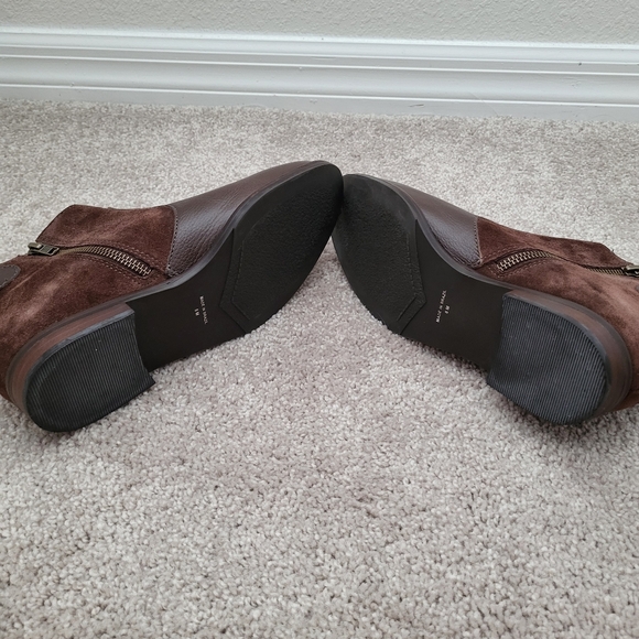 J.Jill Leather Ankle Boots Women brown Size 8 suede Fall Boho - Picture 4 of 7